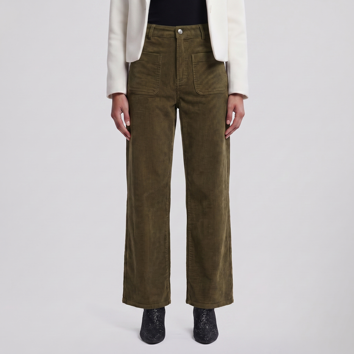 Women’s Wide-Leg Corduroy Trousers | Celestiella