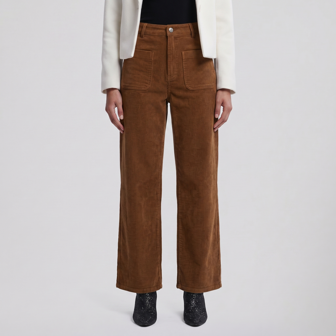 Women’s Wide-Leg Corduroy Trousers | Celestiella