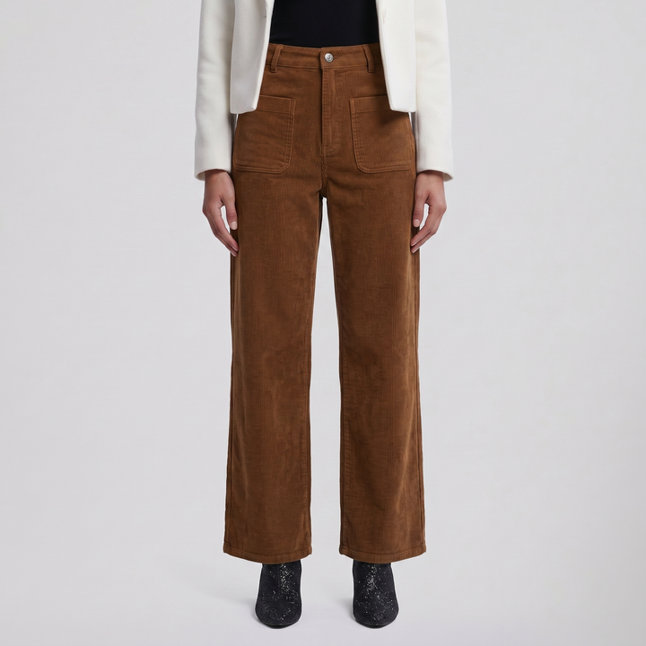 Women’s Wide-Leg Corduroy Trousers | Celestiella