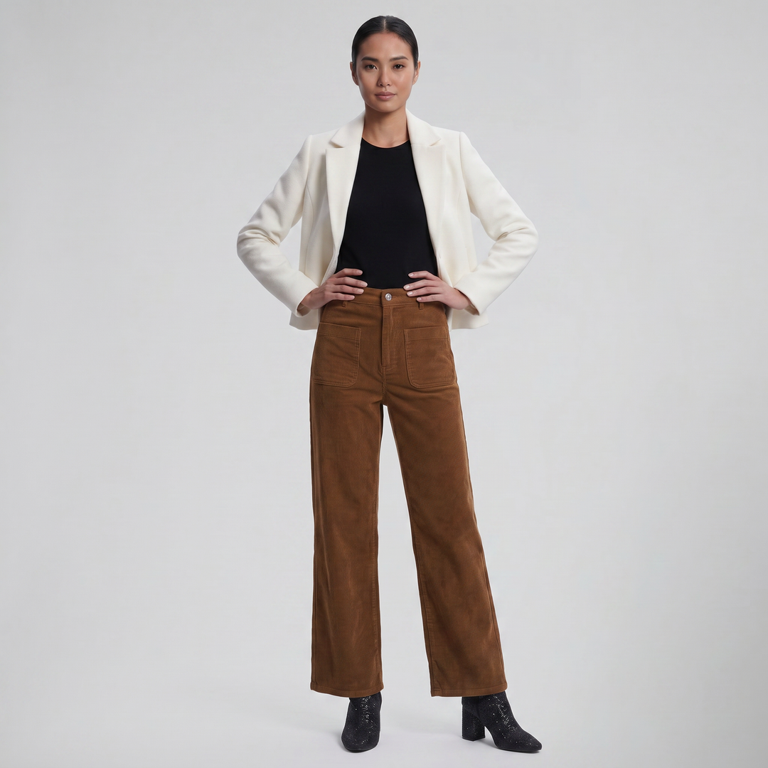 Women’s Wide-Leg Corduroy Trousers | Celestiella