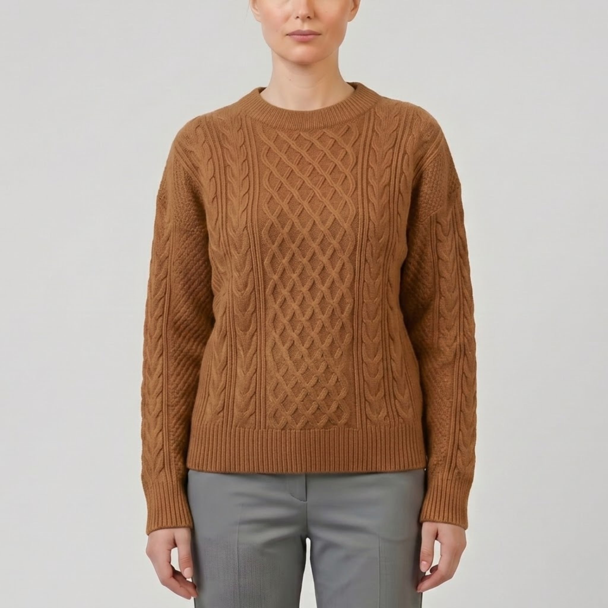 Women’s Wool-Blend Cable Knit Cardigan | Celestiella