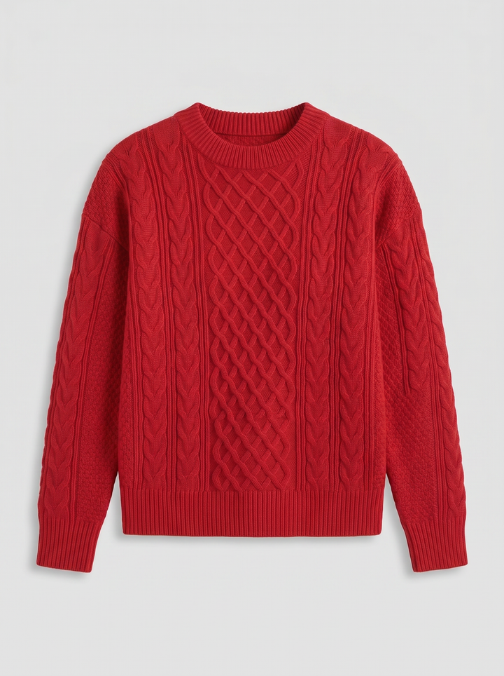 Women's Cardigan – Wool-Blend Cable Knit