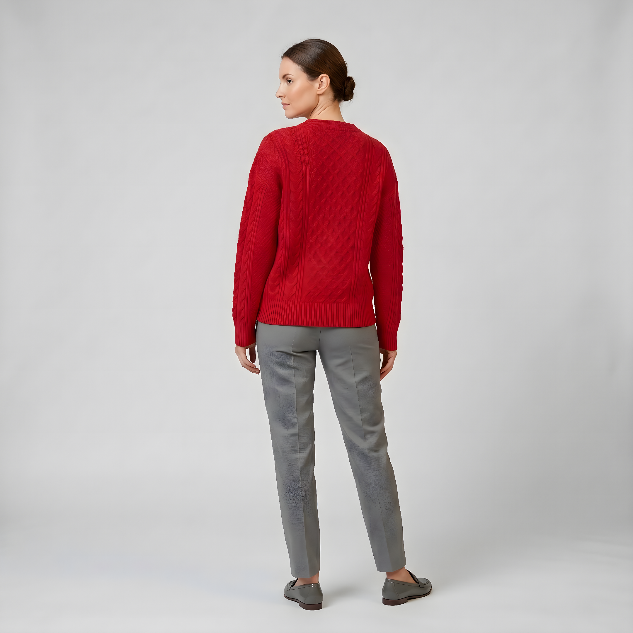 Women’s Wool-Blend Cable Knit Cardigan | Celestiella