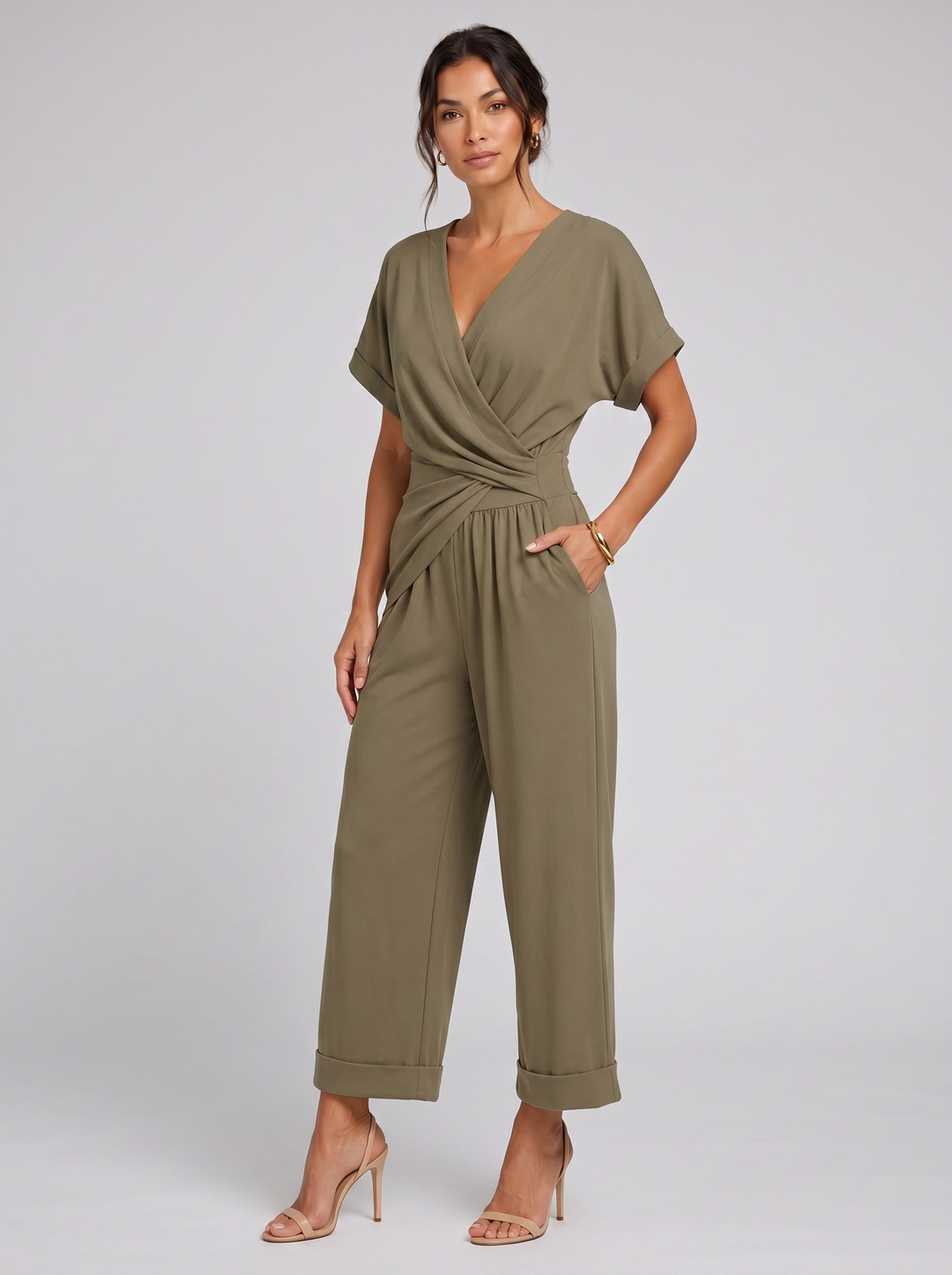 Women's Wrap-Front Co-Ord Set – Relaxed Summer Fit